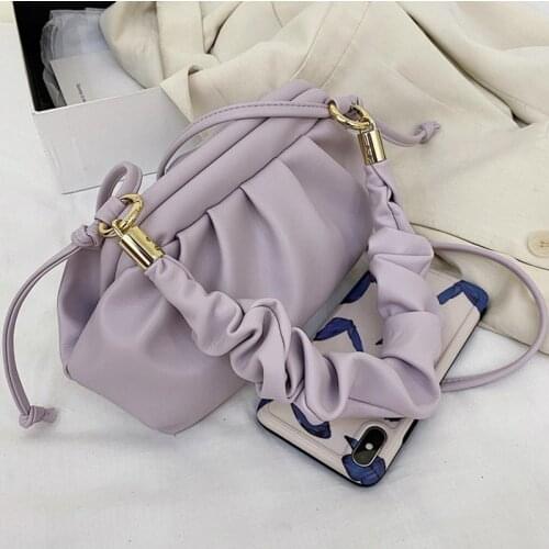 Solid Color Elegant Crossbody Bags For Women Small Clutch Female Party Handbags Purses Lady Shoulder Simple Bag Sac a Main Purse