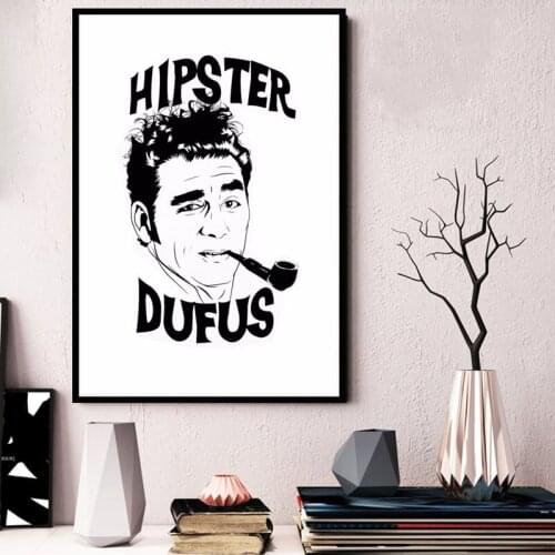 Posters and Prints Seinfeld Kramer Portrait Artwork Painting Poster Wall Art Picture Canvas Painting for Room Home Decor