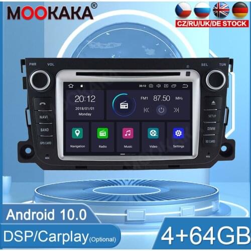 PX6 4+64GB Android10 For Mercedes BENZ SMART 2013+ Car Multimedia Player GPS Navigation Audio Stereo Screen DVD Head Unit WIFI