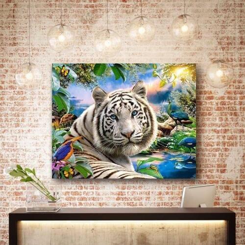 Paint by number art painting by numbers Art animals first tiger beast hand-painted decompression decorative painting