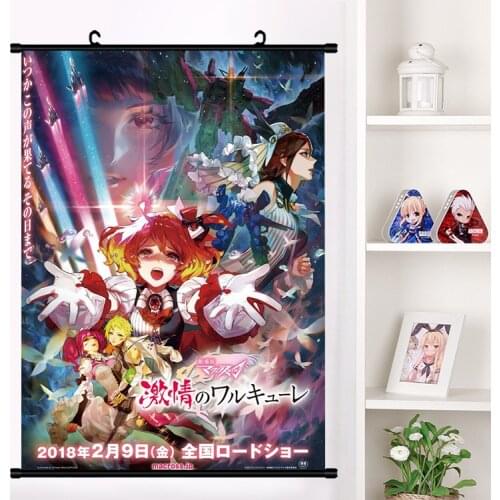 Anime MACROSS Series Lynn Minmay Wall Scroll Mural Poster Cartoon Wall Hanging Poster Home Decor Collection Art Print Picture