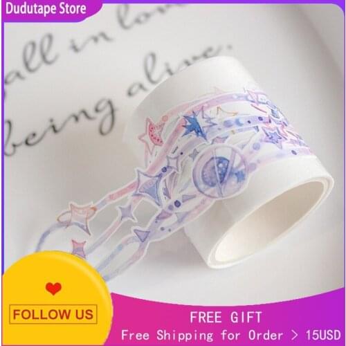 Salt Japanese Flowers Birds Moon Hollowed Out Washi Tape Planet Drifting Dream Sticker