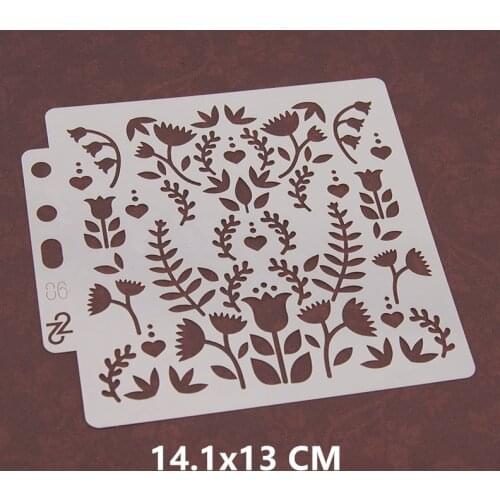 Flowers Leaf Layering Stencils Wall Painting Embossing DIY Scrapbooking Album Crafts Drawing Board Decor Stamping Template