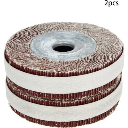 Utoolmart 1~2pcs Premium Flap Wheel Aluminum Oxide Assorted Sanding Grinding Wheels 100mm×16mm for Polishing and Rust Removal