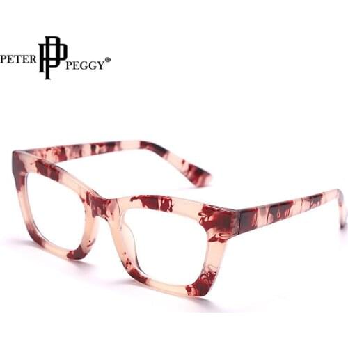 Vintage Rectangle Glasses Women Leopard Frames Anti Blue Light Fashion Computer Glasses Prescription Round Myopia eyeglasses
