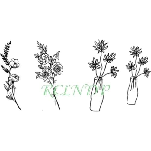 Waterproof Temporary Tattoo camellia rose flowers freedom tatto stickers flash tatoo fake tattoos for girl women lady