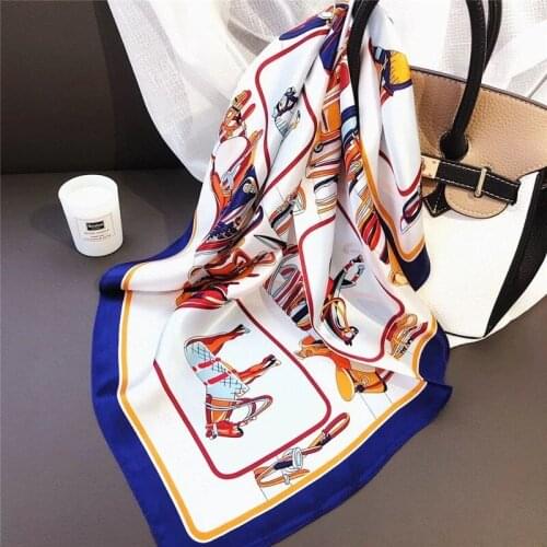 90X90CM scarves for ladies printed headband square scarves for ladies office scarves scarf shawl handkerchief headscarf scarf fo