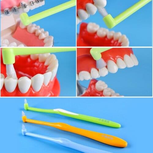 1PC Slim Interspace Brush Clean Between Teeth Dental Floss Tufted End Interdental Orthodontic Braces Teeth Brush Oral Care Tool