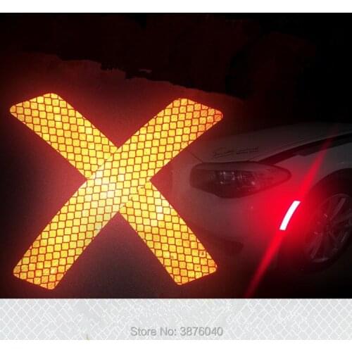 2Pcs Car Reflective Strip Stickers Warning Light Reflector for renault duster captur logan megane 2 3 fluence kadjar clio laguna