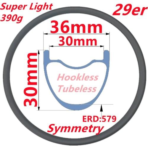 36mmX30mm Internal 30 mm MTB Carbon Rims 29er Super Light Carbon Mountain Bike Wheel Rims High Quality Carbon MTB Rims