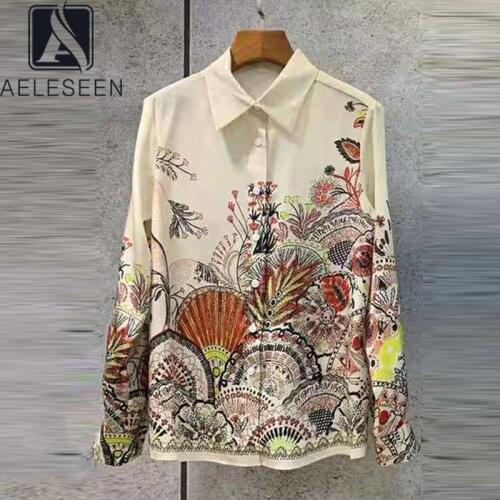 AELESEEN Black And White Blouses
