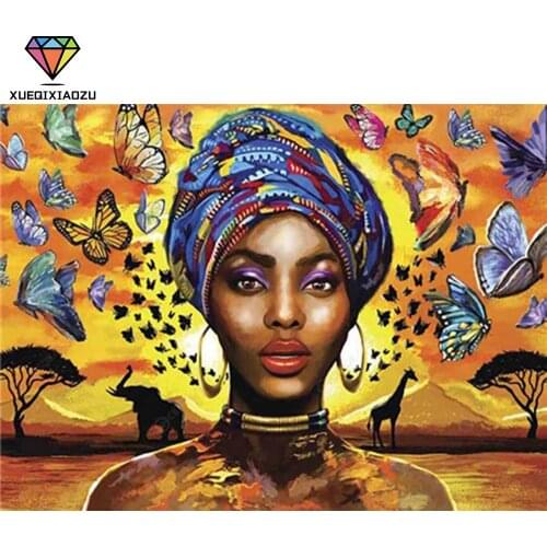 XUEQIXIAOZU Full Round Abstract art painting Diamond painting diamond embroidery 5D DIY Diamond setting Mosaic painting gifts