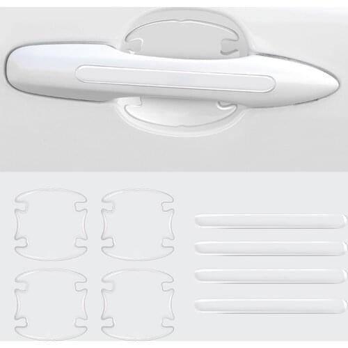 Car Transparent Door Handle Bowl Stickers For Skoda Octavia A5 Fabia Superb Yeti Rapid Citigo