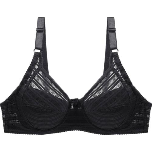 Summer Breathable Stripe Bras for Women Comfort Sleep Underwear Sexy Strapless Lace Bra Lingerie for Girls