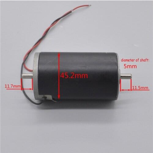 DC12V 4950RPM 55W Replaceable Carbon Brush Micro Motor Double Shaft NMB Ball Bearing Permanent Magnetic Large Torque Mute Motor