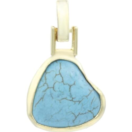 GULCE DERELI, NATURAL STONE CHARMS, HEART AND DROP NATURAL STONE CHARM, NEW SEASON, GIFT BOX, GOLD/SILVER PLATED