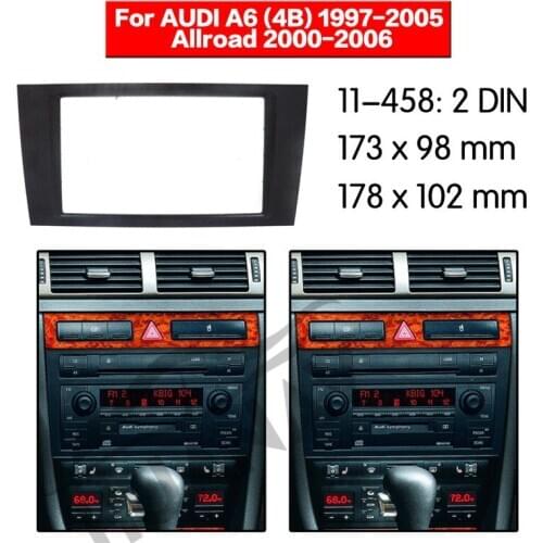 HUANAV Car Radio stereo Fitting installation adapter fascia For 1997-2005 AUDI A6Allroad 2000-2006 Stereo Frame Audio Fascias
