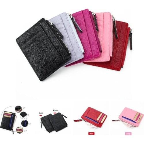 Women Men Lady Wallets Purse Zipper PU Small Mini Soft Thin For Money Card Coin New