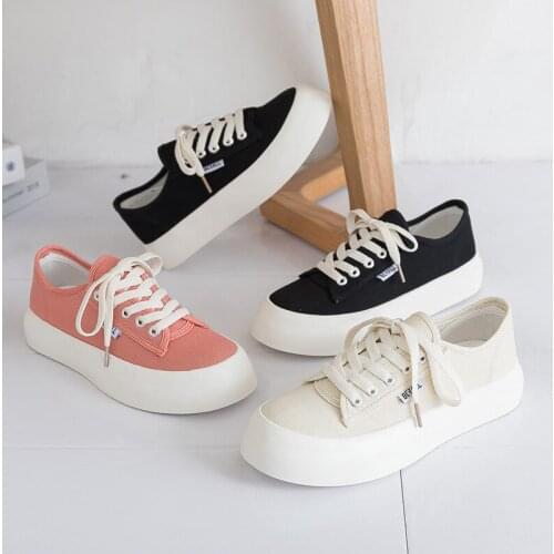 Summer Thin Canvas Shoes 2021 New White Shoes Women Cream Shoes Ins Board Shoes All-match Shoes