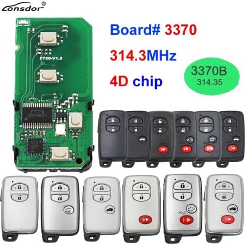 Lonsdor Smart Keyless Go Remote Board 3370 FT20-3370B 314.3MHz 314.35MHz 4D Chip for Toyota RAV4 Avalon Camry Land Cruiser Prius
