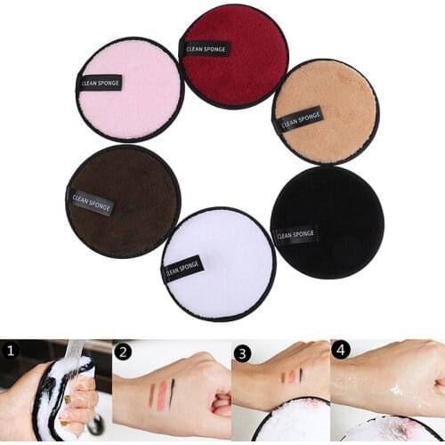 Reusable Makeup Remover Pads Cotton Wipes Microfiber Make Up Removal Sponge Cotton Cleaning Pads Tool