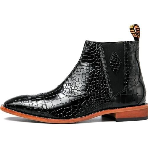 Male Spring Autumn Dress Oxfords Wedding Sneakers Mens Chelsea Boots Male High Top Ankle Boots casual Motorcycle Work Shoes