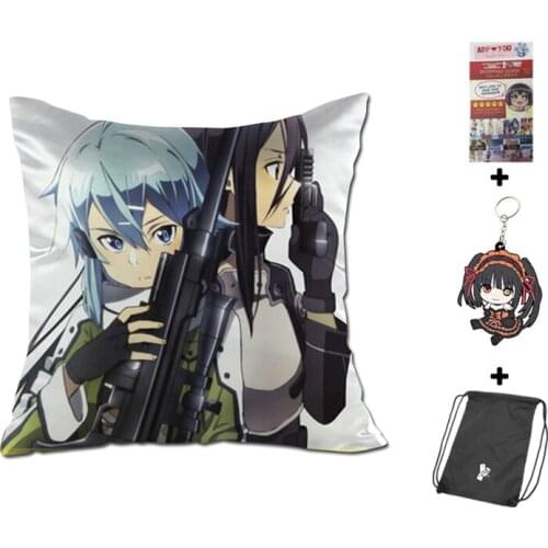 Hobby Express Sword Art Online 40x40cm Square Anime Dakimakura Throw Pillow Cover GZFONG417
