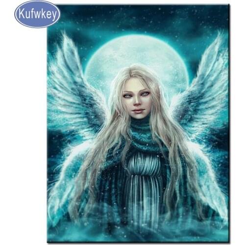 New Products Diamond Embroidery moon angel 5D Diy Diamond Painting cartoon Cross-Stitch 3d Rhinestone mosaic painting art