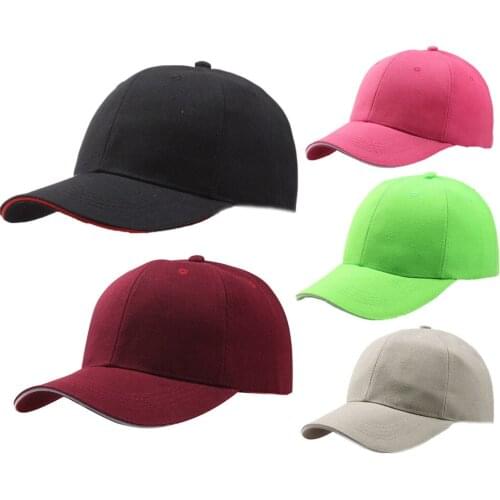 Plain Solid Color Baseball Caps Multicolor Men Women Visor Hat Adjustable Nylon Fastener Tape Casual Sports Hats Wholesale #T1P
