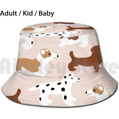 Dogs , Dogs And Dogs Bucket Hat Adult kid baby Beach Sun Hats Dog Dogs Cute Dog Lovers Club Dogaholic Names For Girl Dogs