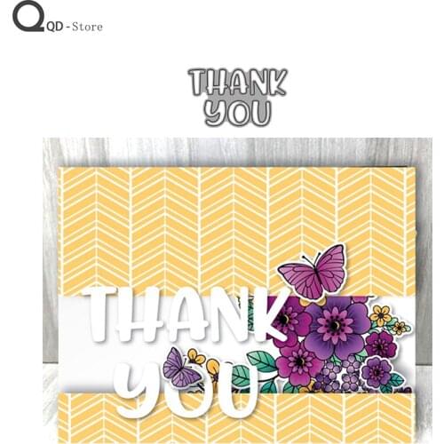 Thank You Letter Cutting Dies New Dies Scrapbooking Mold Cut Childrens Handmade Tools DIY Craft Decoration Metal Cutting Dies