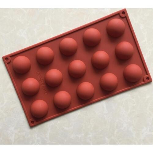 Silicone 15 Cavity Semicircle Baking Cake Mold Decorating Tools For Chocolate Ice Candy E962