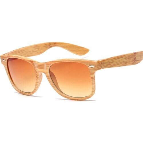 Bamboo Wood Square Sunglasses Women Vintage Brand Designer Sun Glasses Female Male Fashion Rivet Mirror Driving Oculos De Sol