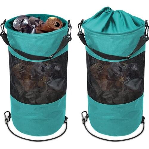 Boat Trash Bag Portable Outdoor Mesh Trash Bag with Drawstring Breathable Storage Bag SAL99