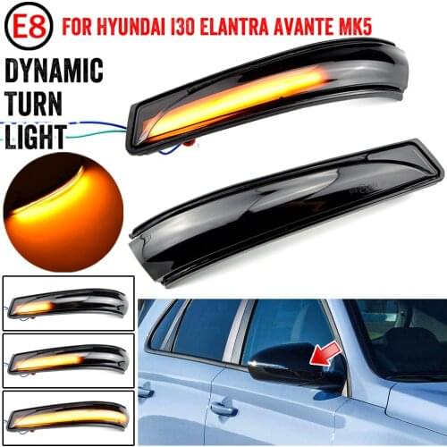 LED Dynamic Side Mirror Indicator Blinker Sequential Light For Hyundai Elantra GT Avante MK5 MD UD 11-15 Veloster i30 GD