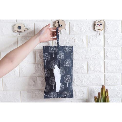Tissue box Hanging cotton and linen Home Car Tissue Case Box Container Towel Napkin Papers BAG Holder BOX Case Pouch
