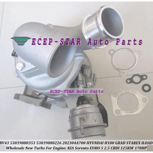 Turbo BV43 53039700226 53039700353 28230-4A700 28231-4A700 28500-4A700 For Hyundai H-1 H1 Cargo TQ 2.5L CRDi 2497ccm 125Kw 170HP