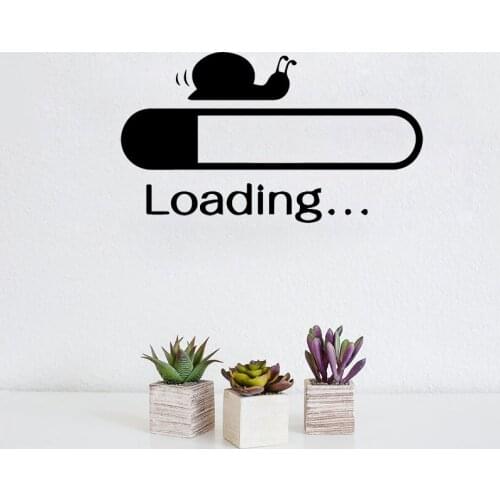 Creative Snail Loading Wall Sticker Kids Children Rooms Decoration Self Adhesive Bedroom Home Decor Nursery Wall Decals Poster