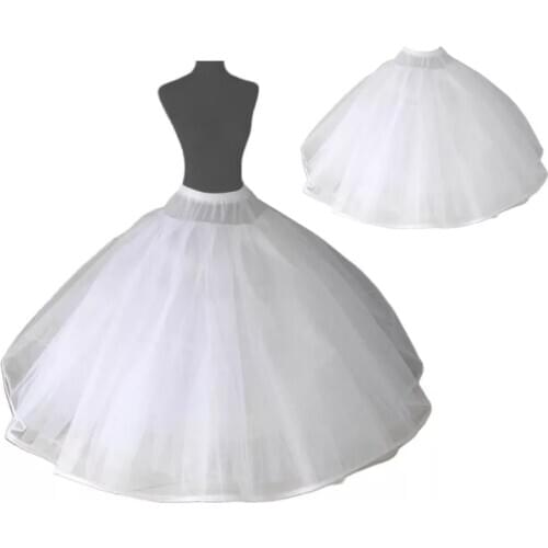 Tulle Ball Gown Bridal Wedding Dress Petticoat with No Rings Evening Prom Crinoline Half Slip Puffy Underskirt
