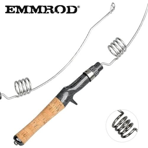 EMMROD Bait Casting Fishing Rod 57cm 200g CorkWood Handle Stainless Steel Portable short Personality fishing rod MQ