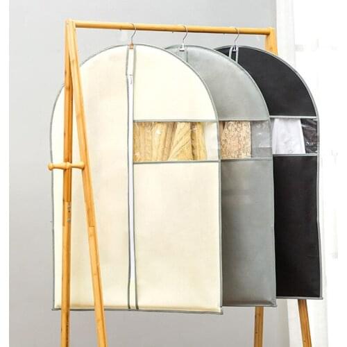 1 Pcs Waterproof Clothing Covers Clear Suit Bag Moth Proof Garment Bags Breathable