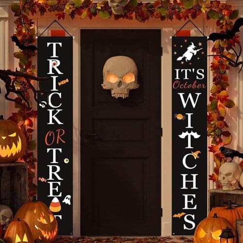 High-quality Halloween Decorations Outdoor And Trick Trea Home Office Porch Front Door Classroom Party Yard Wall Hanging Banners