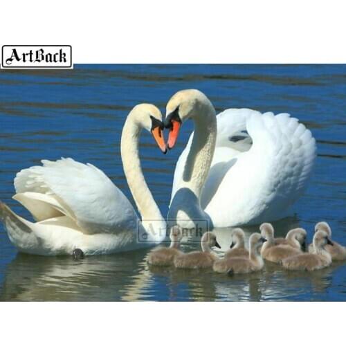 Animal 5d diamond painting swan love for home decoration new arrival diamond embroidery 3d rhinestone mosaic handicraft gift
