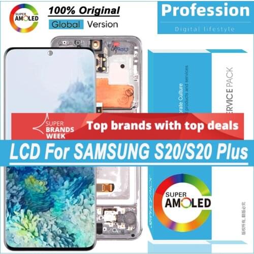 100% Original Super AMOLED Display for Samsung Galaxy S20 G980F G980F/DS S20 Plus G985F LCD Touch Screen Digitizer Repair Parts