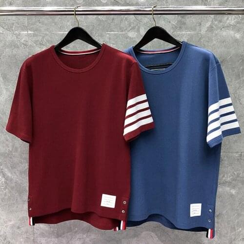 2021 Fashion Brand T-Shirt Men Women Short Sleeve Casual Clothing Summer Blue red O-neck Cotton Shirts Ins