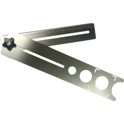 40cm 2mm thickness Multi-Functional Stainless Steel Ceramic Tile Hole Locator Ruler Adjustable Punching Hand Tool