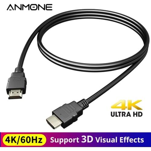 4K Male To Male HDmi-compatible 2.0 1.4 Wire 1080P Video Cable 1M Laptop Computer Connect Cord for Smart TV Projector Monitor
