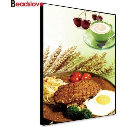 5D Diamond painting Kitchen Meat and coffee Full Square Round Diamond embroidery Cross stitch Full Round Diamond mosaic Decor