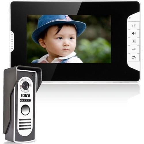 7 Inch Video Door Phone Doorbell Intercom System Kit 1 camera 1 monitor Night Vision
