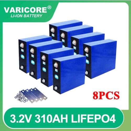 8pcs 3.2v 310Ah 280Ah 200Ah Lifepo4 Rechargeable Battery Lithium Iron Phosphate Solar Cell 12v 24v Lifepo4 US/EU Tax Free